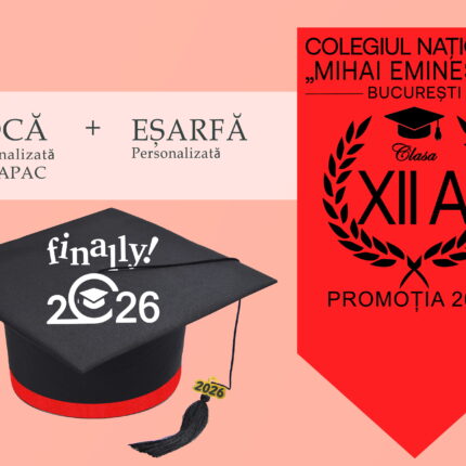 Pachet tocă personalizată capac și eșarfă personalizată